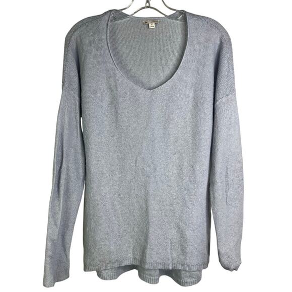 Gap Sweater Womens M Wool Scoop Circle Neck Jet Stream Blue Long Sleeve Pullover - Picture 1 of 8